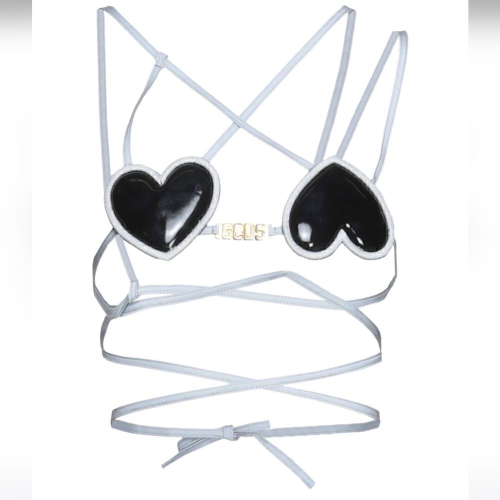 GCDS Heart Bra Crop top Swim size L